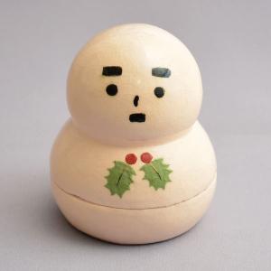 茶道具 香合 クリスマス サンタクロース 浅見与し三作 吉峯窯 木箱