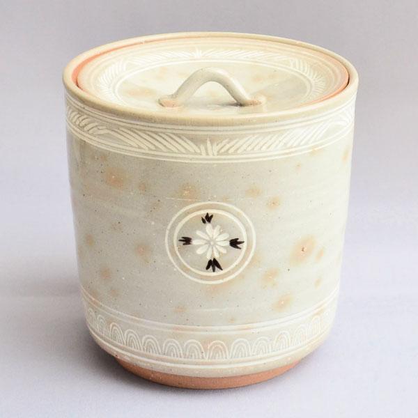 水指　茶道具　瑞豊窯　御本狂言袴水指