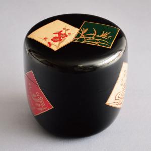 茶道具 棗 中村宗悦 作 高台寺蒔絵中棗 木製・本漆塗・切合口 : 茶道具