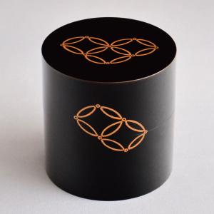 茶道具 棗 筑城筑良作 色紙蒔絵大棗 木製・本漆塗・切合口 : 茶道具