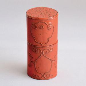 送料無料 （茶道具/茶器/棗） 山中塗 菊桐秋草蒔絵 面中次 和田寿峰作