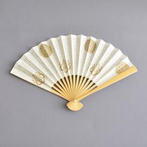 扇子 茶道具 溜塗 五寸 扇子 裏千家歴代花押集(裏面：歴代年譜