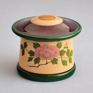 火入 茶道具 堀野証嗣 作 萬古赤絵火入 : 茶道具専門店 (有)菊池商店