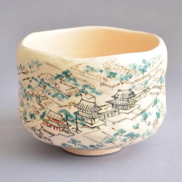 茶道具　茶碗　吉村楽入 作　紫野大徳寺図茶碗