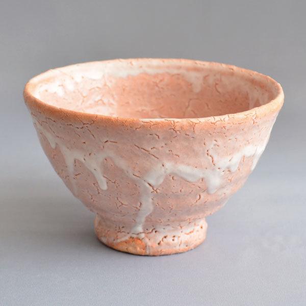 茶碗　茶道具　中原國輔 作　萩井戸茶碗 枇杷肌