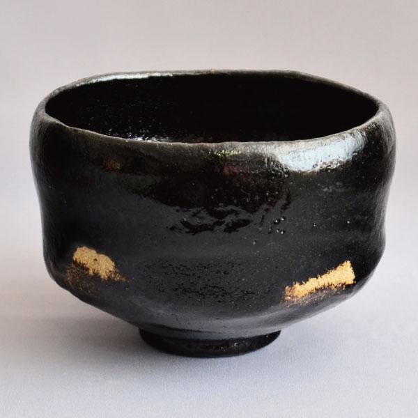 茶碗　茶道具　佐々木昭楽作　黒楽 茶碗　大福茶用