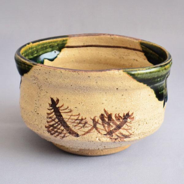 茶碗　茶道具　松本鉄山作　織部 茶碗