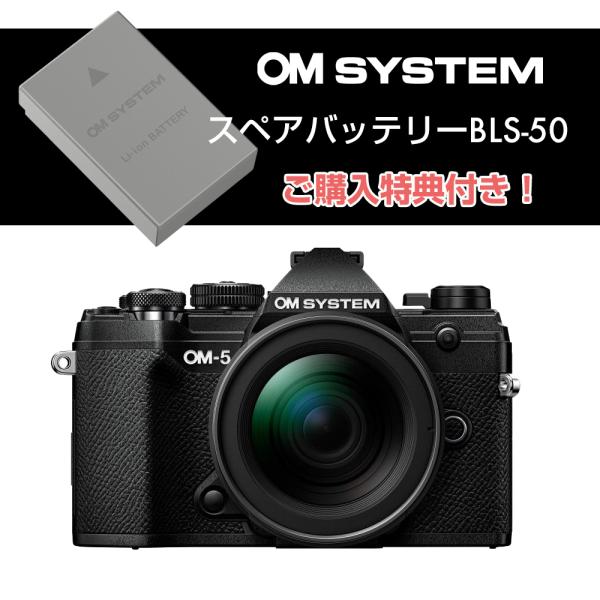 オーエムシステム (OM SYSTEM) ミラーレス一眼 OM-5 12-45mmレンズキット ブラ...