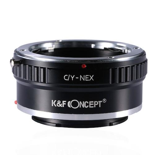 K&amp;F Concept マウントアダプター (ヤシカ・コンタックスマウントレンズをソニーEマウントに...