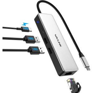 WAVLINK WL-UHP3032G  USB C - 2.5 Gbps イーサネット アダプター 85W PD 充電機能付き ノートパソコン MacBook Pro/Air iPad XPS 用 10Gbps USB C ハブ