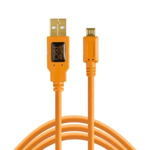 TETHER TOOLS(テザーツールズ) TetherPro USB 2.0 to Micro-B 5-Pin (15ft/4.6m) オレンジ　CU5430ORG｜saedaonline