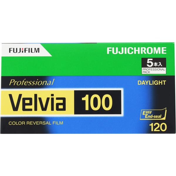 フジフイルム リバーサルフィルム　ベルビア Velvia 100 ブローニー 12枚 5本入り 12...