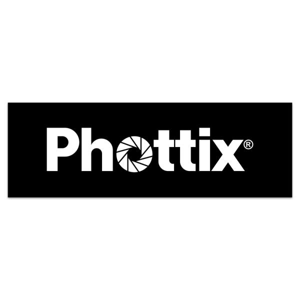 【ネコポス配送】Phottix ロゴステッカー150 ブラック【PXST150-PPBK】
