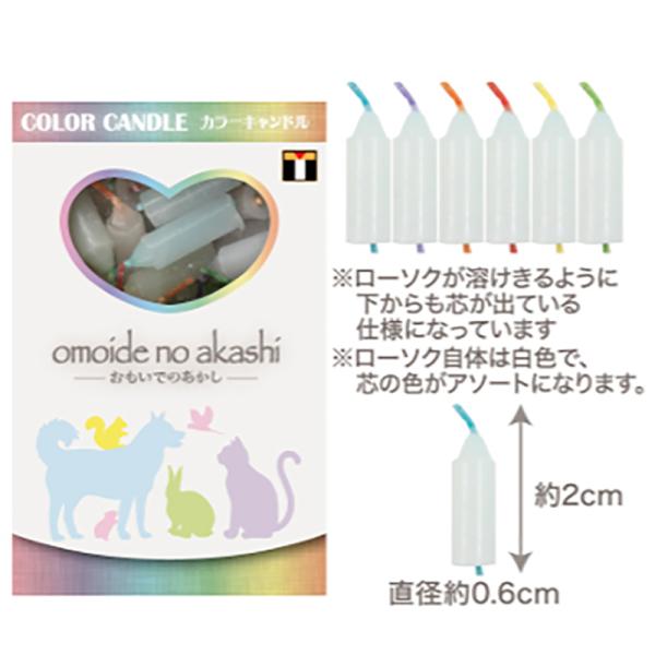 東京ローソク　色芯　キャンドル　約60本入り