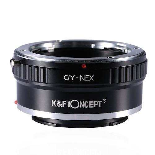 K&amp;F Concept マウントアダプター (ヤシカ・コンタックスマウントレンズをソニーEマウントに...