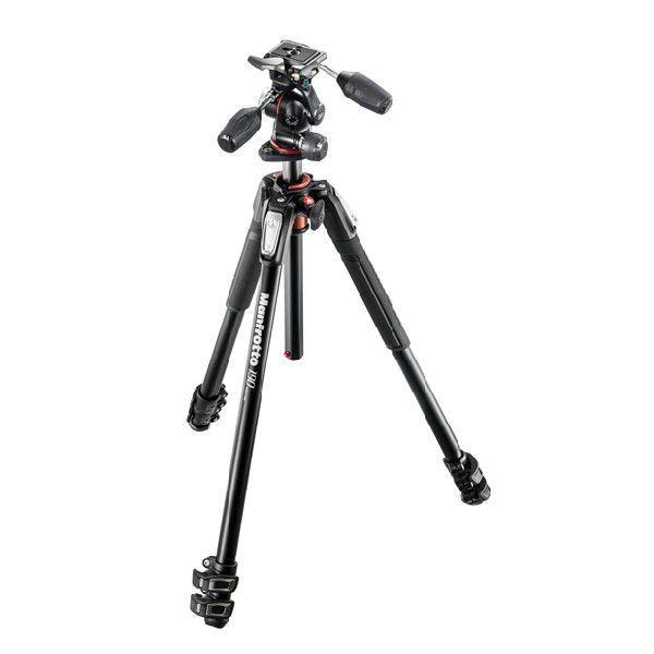 マンフロット（Manfrotto）　190プロアルミニウム三脚3段 +RC2付3ウェイ雲台キット M...