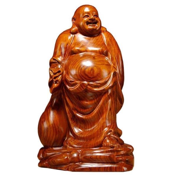 safaristore仏像 木彫り 七福神 布袋 様 布袋さんの置物 木像 木製フィギュア 黄花梨 ...