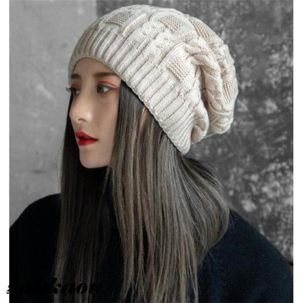ニット帽 レディース 帽子 秋 ハット 冬 カワイイ カジュアル 無地 ソフト