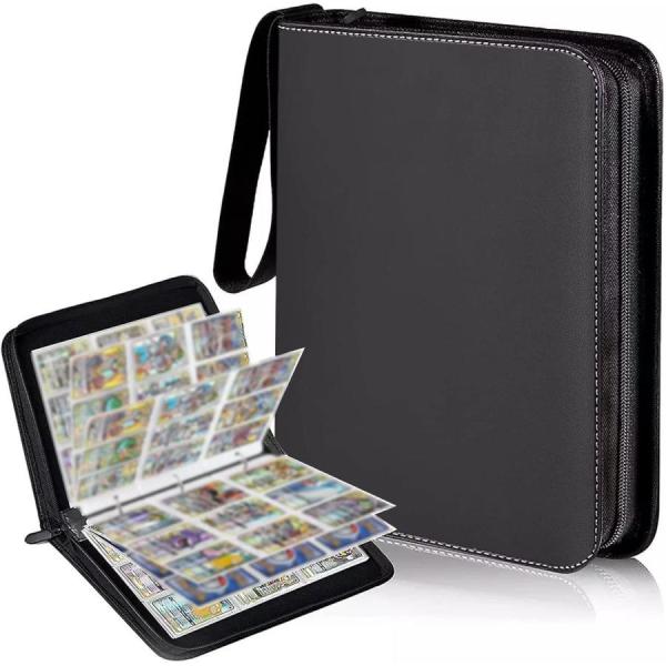 カードファイル 9つのポケットに900枚のカードを収納可能、50枚、PU 表面の防水性と耐摩耗性のク...