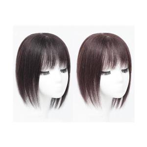 前髪 部分ウィッグ つむじ ヘアピース 前髪ウィッグ 女性用 かつら THKJ ポイントウィッグ 人毛 ブラック 栗色 02B-LS かつらピース カツラ ウィッグ
