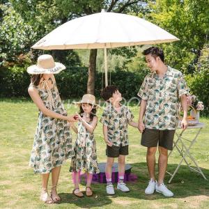 親子 アロハシャツ 親子コーデ カップル メンズ レディース キッズ ペアルック 夏服 お揃い アロハ リゾート 子供服 着回しやすい 体型カバー 人気