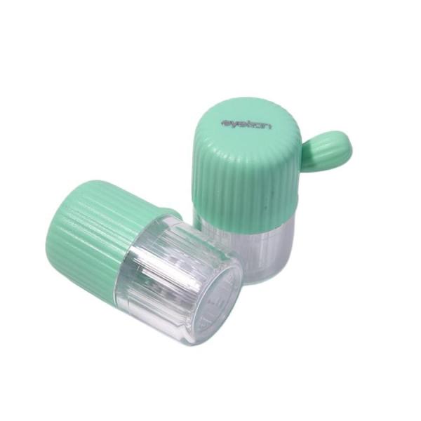 コンタクトレンズ洗浄機 コンタクトレンズクリーナー 手動クリーニングレンズケース サボテン 携帯便利...