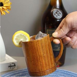 ハンドル付き ヴィンテージ 木製 ビール ジョ...の詳細画像3