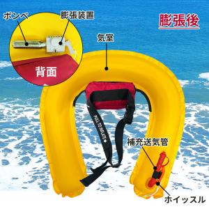 ライフジャケット ウエスト ポーチタイプ 手動...の詳細画像3