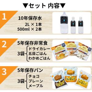 非常食セット 3日分 10年保存水 5年保存食...の詳細画像2