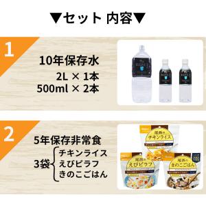 非常食セット 3日分 10年保存水 5年保存食...の詳細画像2