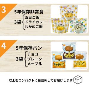 非常食セット 3日分 10年保存水 5年保存食...の詳細画像3
