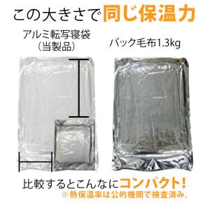 防災グッズ 真空パック アルミ転写毛布 防寒 ...の詳細画像2