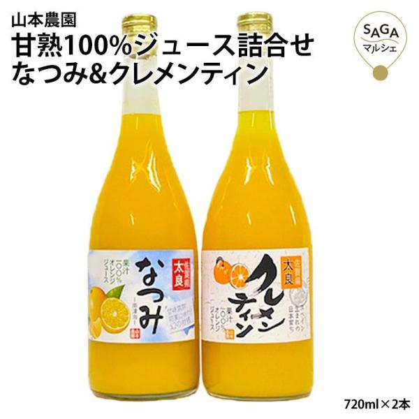 甘熟100%ジュース詰合せ なつみ&amp;クレメンティン オレンジジュース お年賀 冬ギフト みかんジュー...