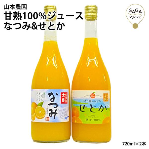 甘熟100%ジュース なつみ せとか 720ml 2本 オレンジジュース お年賀 冬ギフト みかんジ...