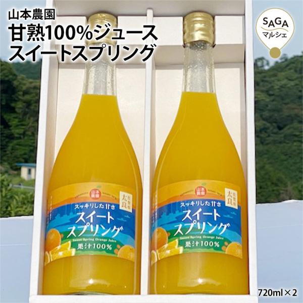 甘熟100%ジュース スイートスプリング720ml×2 オレンジジュース お年賀 冬ギフト みかんジ...