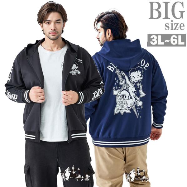 BETTY BOOP ベティブープ 長袖Tシャツ メンズ 天竺プリント バックプリント 綿100％ ...