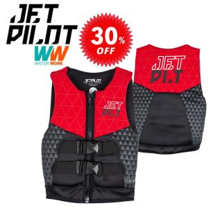 ジェットパイロット JETPILOT キッズ ライフジャケット セール 30%オフ 送料無料 コーズ F/E キッズ ネオ ベスト JA20211C レッド 3-4歳｜sagara-net-marine