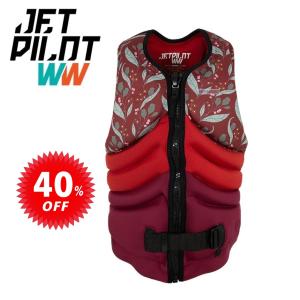 ジェットパイロット JETPILOT レディース ライフジャケット セール 30%オフ 送料無料 カンタム Y F/E ネオベスト JA21304 レッド 10/M｜sagara-net-marine