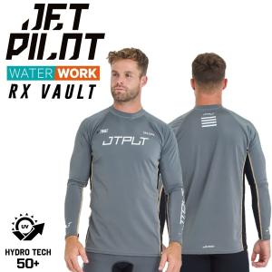 ジェットパイロット JETPILOT 2025 ラッシュガード 長袖 送料無料 RX ボルト L/S ラッシー JA24507 チャコール XL｜sagara-net-marine