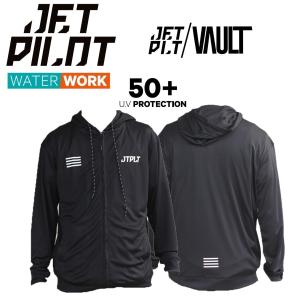 ジェットパイロット JETPILOT 2024 ラッシュガード フード付き 送料無料 RX ボルト L/S ハイドロ フーディー JA24613 ブラック M｜sagara-net-marine