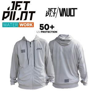 ジェットパイロット JETPILOT 2024 ラッシュガード フード付き 送料無料 RX ボルト L/S ハイドロ フーディー JA24613 グレー XL｜sagara-net-marine