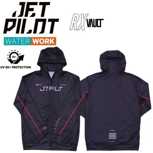 ジェットパイロット JETPILOT 2025 ラッシュガード フード付き 長袖 送料無料 RX ボルト L/S ハイドロ フーディー JA25613 ブラック 2XL｜sagara-net-marine