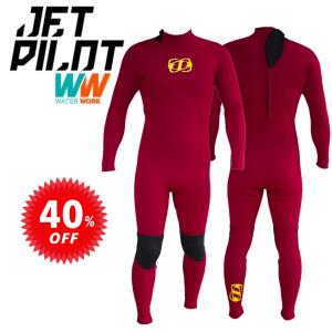 ジェットパイロット JETPILOT ウェットスーツ セール 40%オフ 送料無料 HAZAieco オール3mm ジャージ JJP21300 レッド L｜sagara-net-marine