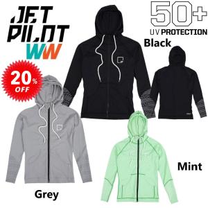 ジェットパイロット JETPILOT セール 20%オフ レディース ラッシュガード ペーサー L/S フーデッド ラッシー S21513｜sagara-net-marine