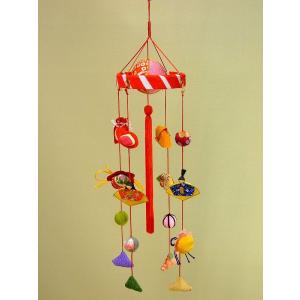 さげもん型つるし雛 (中) 35細工さげ二連毬つるし飾り 雛人形さげ飾り