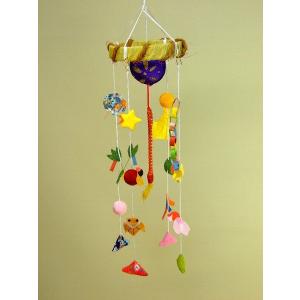 さげもん型つるし雛 (中) 35細工さげ二連毬つるし飾り 雛人形さげ飾り