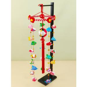 【1】縁起の良い　柳川さげもん　木目込み鞠　吊るし飾り　ハンドメイド　ひな祭り さげもん型つるし雛 （小） 25細工さげ木目込み毬つるし飾り