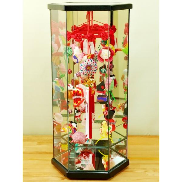 柳川さげもん美草　ケース入りつるし飾り 二つ菊青藍 さげ飾り