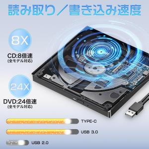 外付けDVDドライブ USB3.0 USB2....の詳細画像2