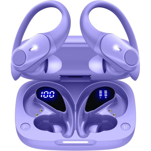 イヤホン Bluetooth ワイヤレスイヤホン 耳掛け式 イヤフォン 最大40時間再生 Hi-Fi...